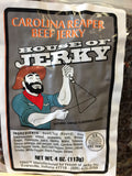 all natural beef jerky make with the hottest Pepper Carolina Reaper pepper 